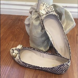 BAR III snake print shoes